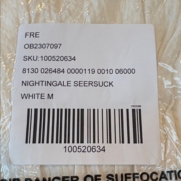 Free People Nightingale Seersucker White Cream Maxi Dress large new NWT - Picture 7 of 8